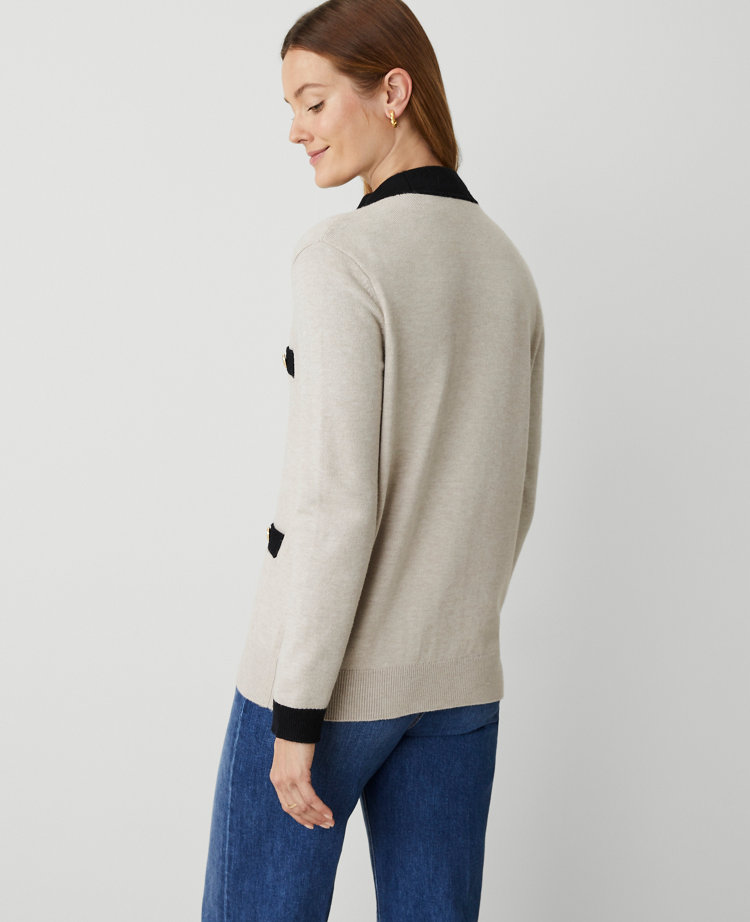 Petite Tipped Modern Boyfriend Cardigan