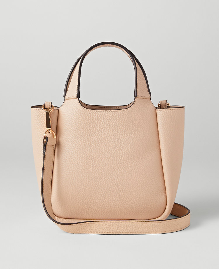 Ann Taylor AT Weekend Mini Pebbled Leather Tote Bag