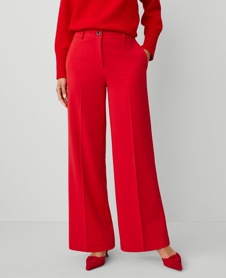 The Perfect Wide Leg Pant - Iconic Red