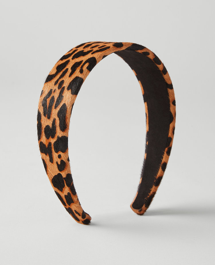 Ann Taylor Animal Print Wide Headband Brown Multi Women's