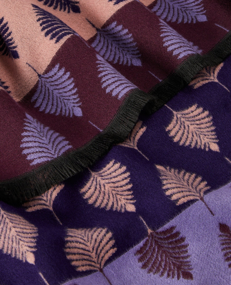 Fern Print Scarf - Mauve Rose