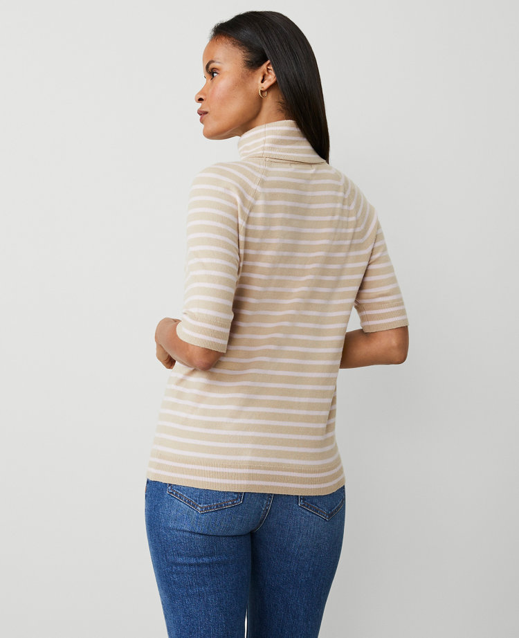 Striped Turtleneck Sweater Tee