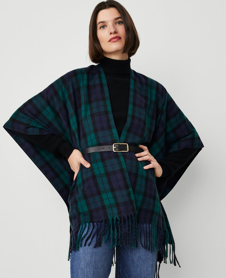 Fringe Belted Poncho