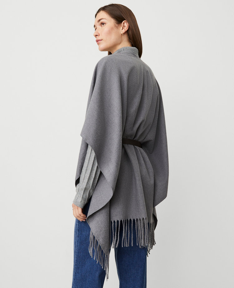 Fringe Belted Poncho