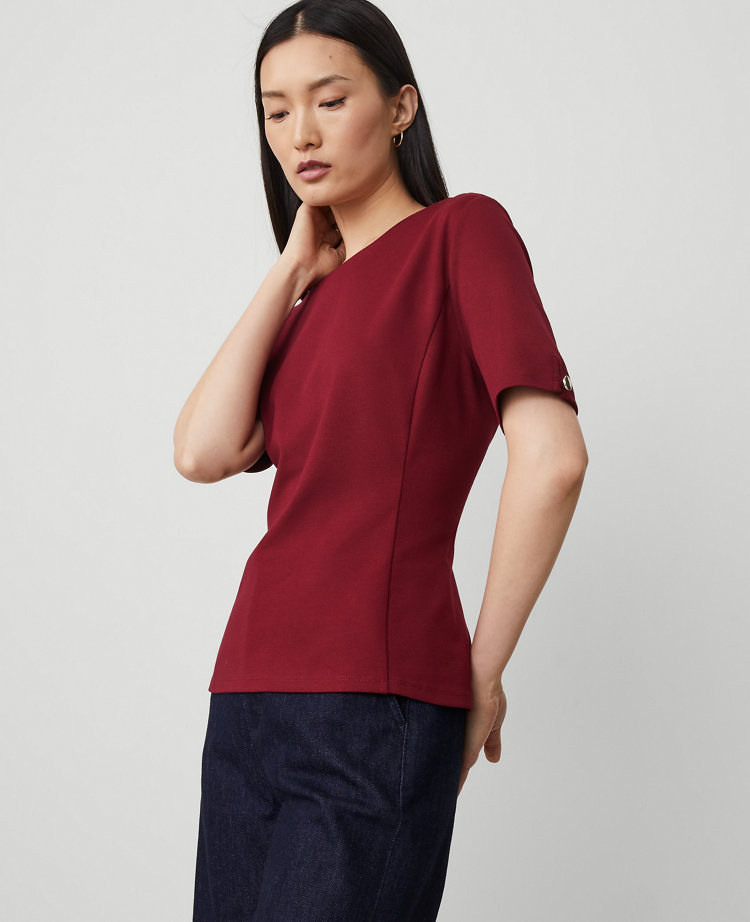 Seamed Peplum Top