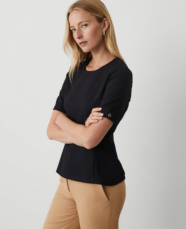 Seamed Peplum Top