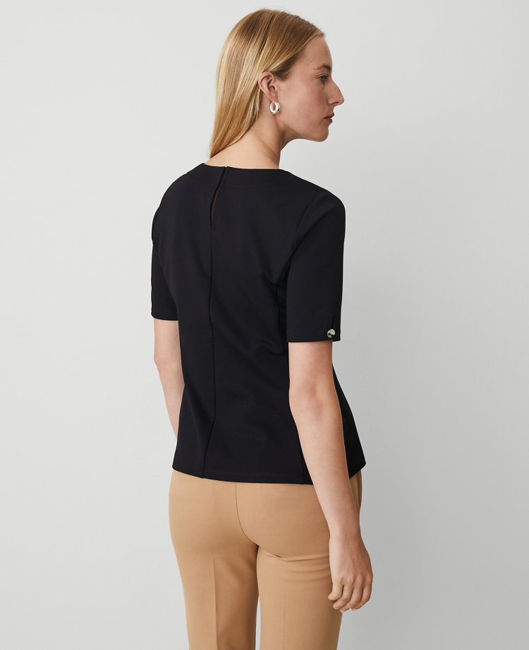 Seamed Peplum Top