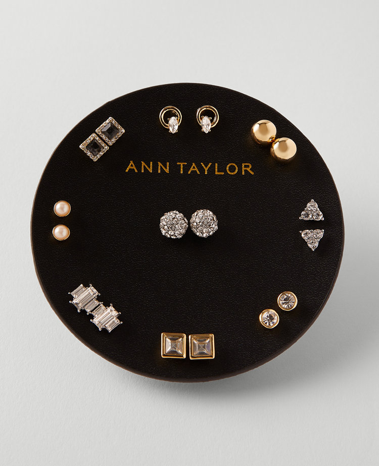 Ann Taylor Modern Sparkle Stud Earring Set