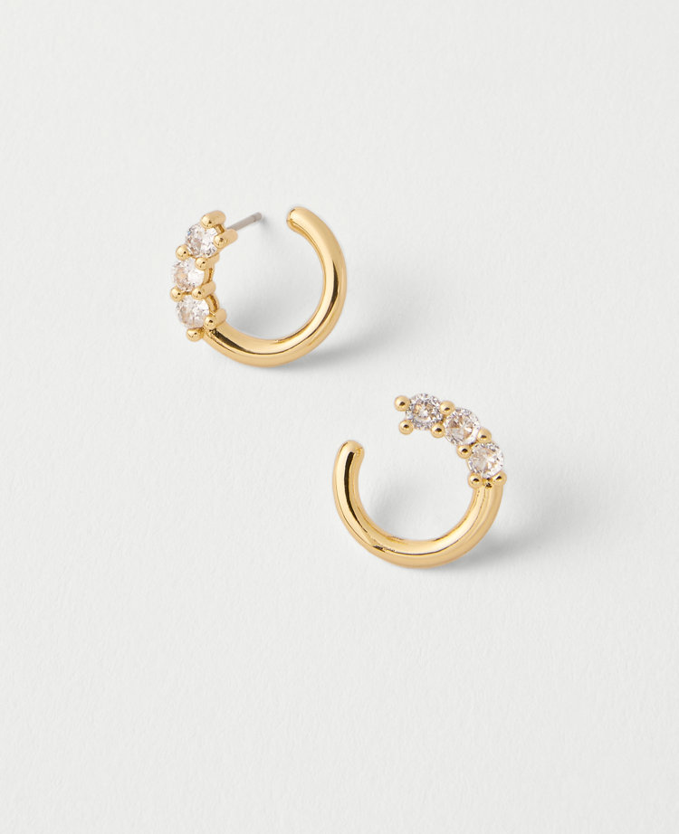 Demi Fine Crystal Ring Circle Stud Earrings