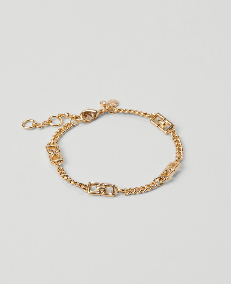 Ann Taylor Metal Link Bracelet Goldtone Women's