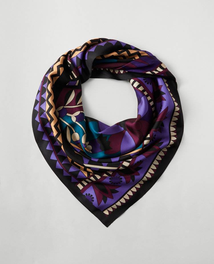 Oversize Cleo Print Silk Scarf