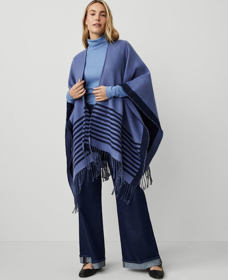Striped Tassel Wrap