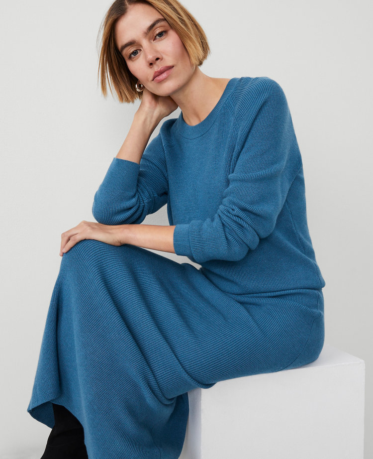 Petite Weekend Collection Wedge Ribbed Sweater