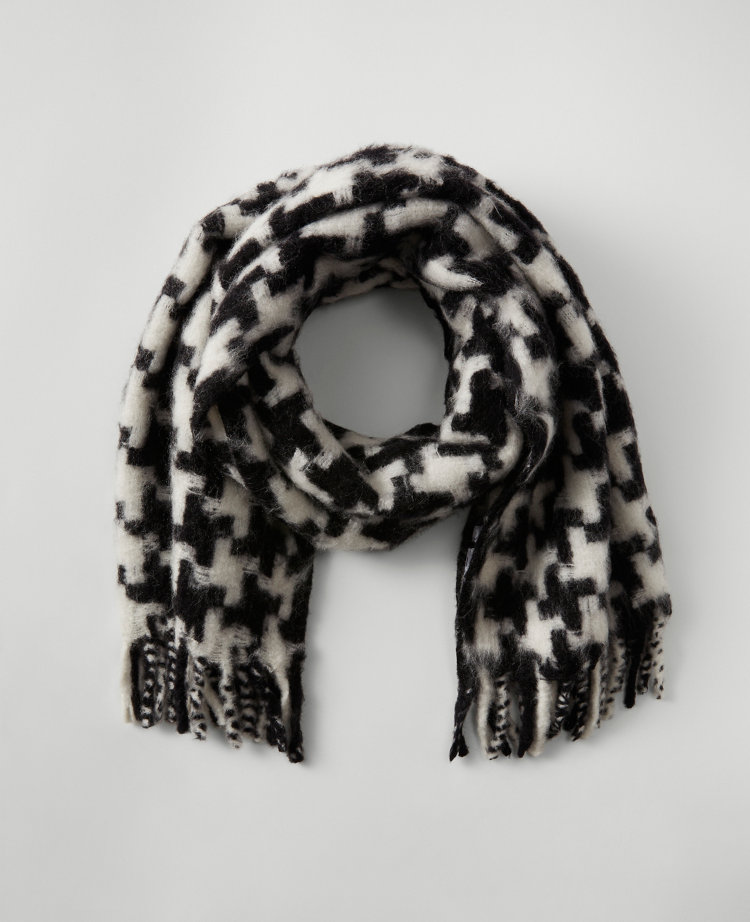 Cat Print Scarf - Black