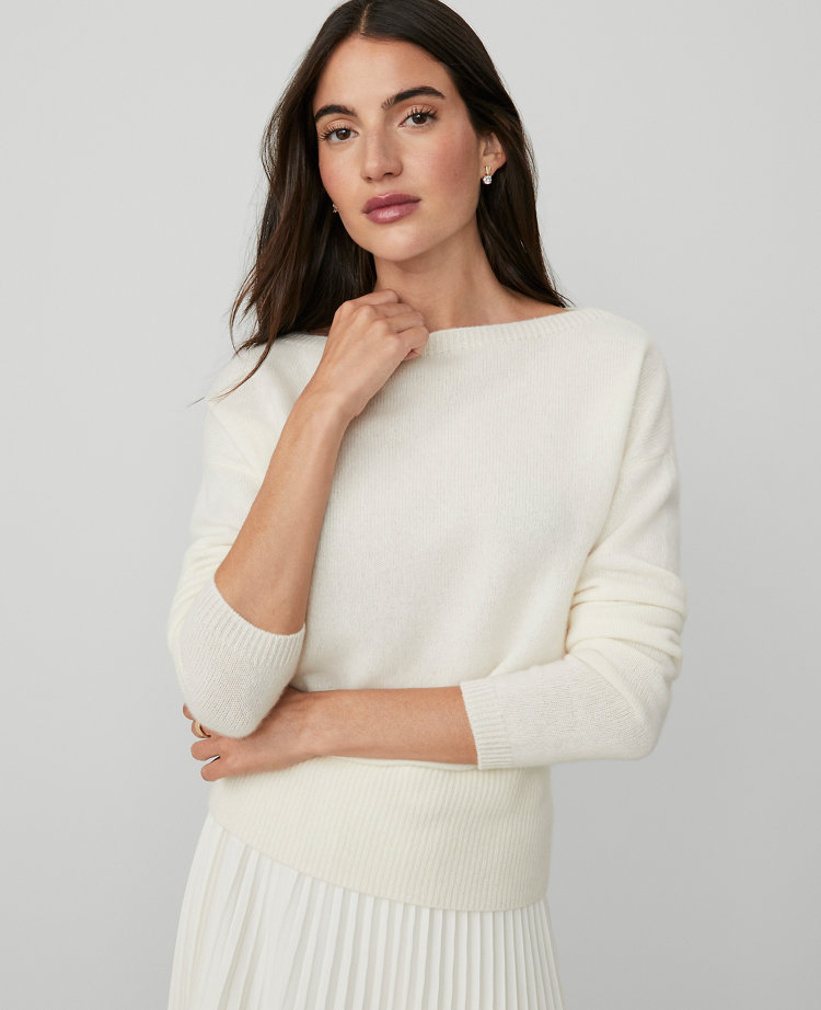 Petite Cashmere Boatneck Sweater