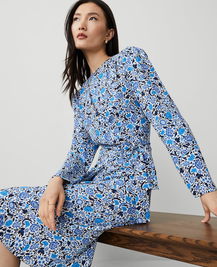 Floral Column Midi Dress