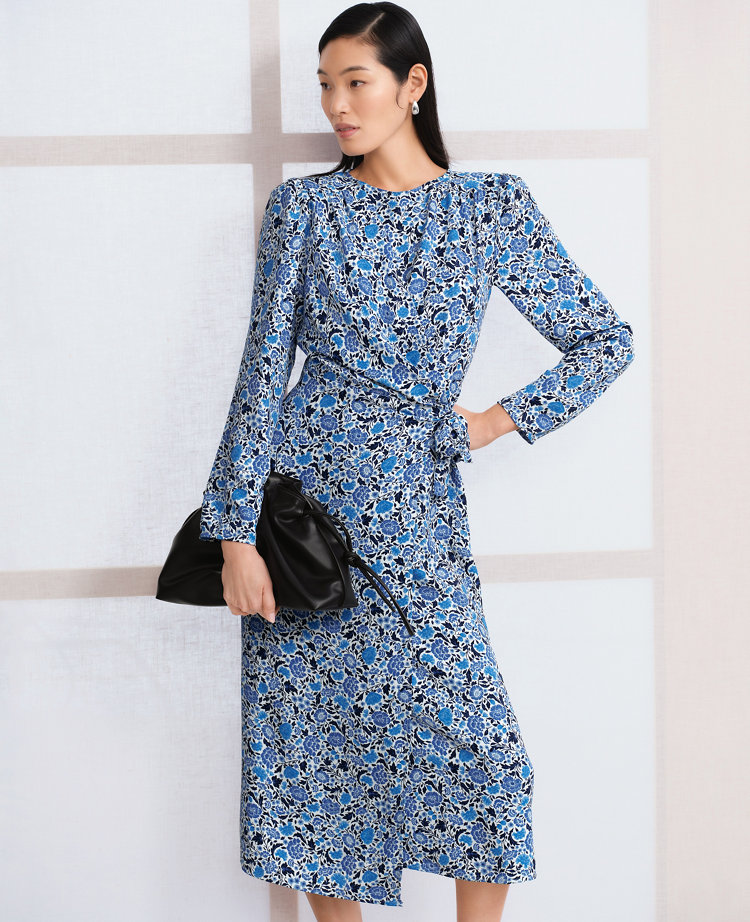 Floral Column Midi Dress