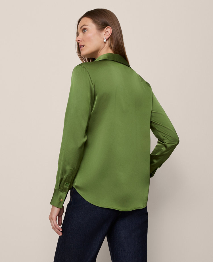 Petite Satin Essential Shirt