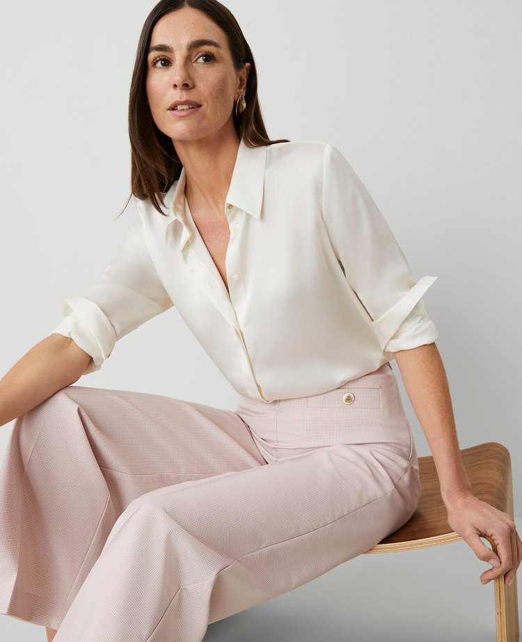 Petite Satin Essential Shirt