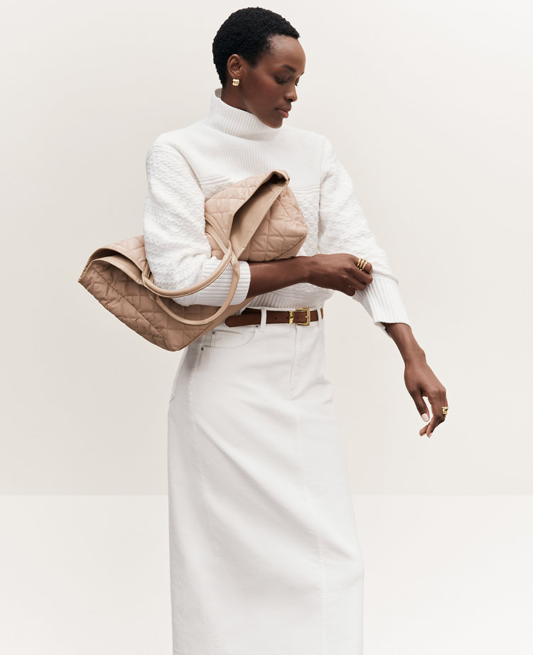 Weekend Collection Corduroy Column Midi Skirt
