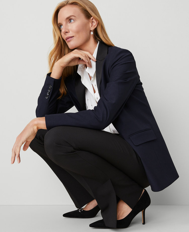 Ann Taylor The Petite Skinny Flare Pant With Vent Hem In Black