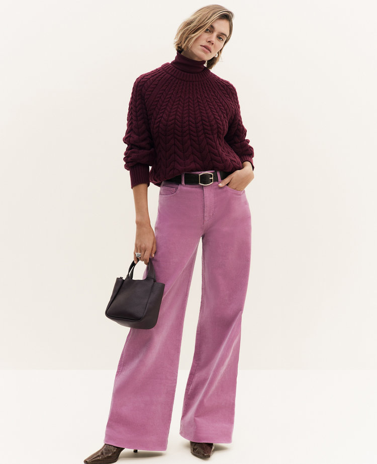 The Petite Wide-Leg Corduroy Pant carousel Product Image 1