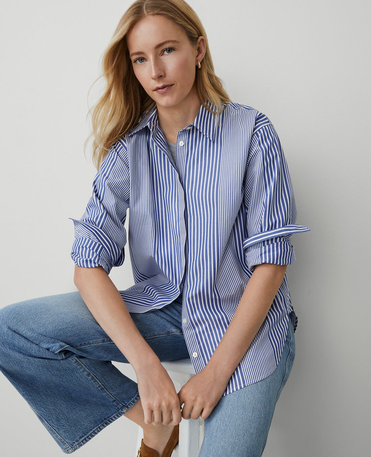 Weekend Collection Striped Oversized Shirt