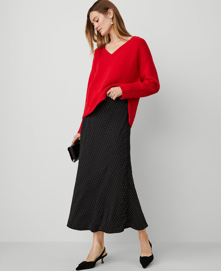 Petite Bias Midi Slip Skirt