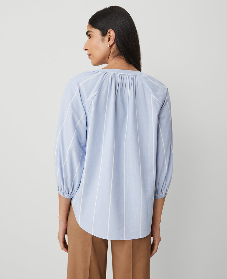 Weekend Collection Striped Raglan Popover