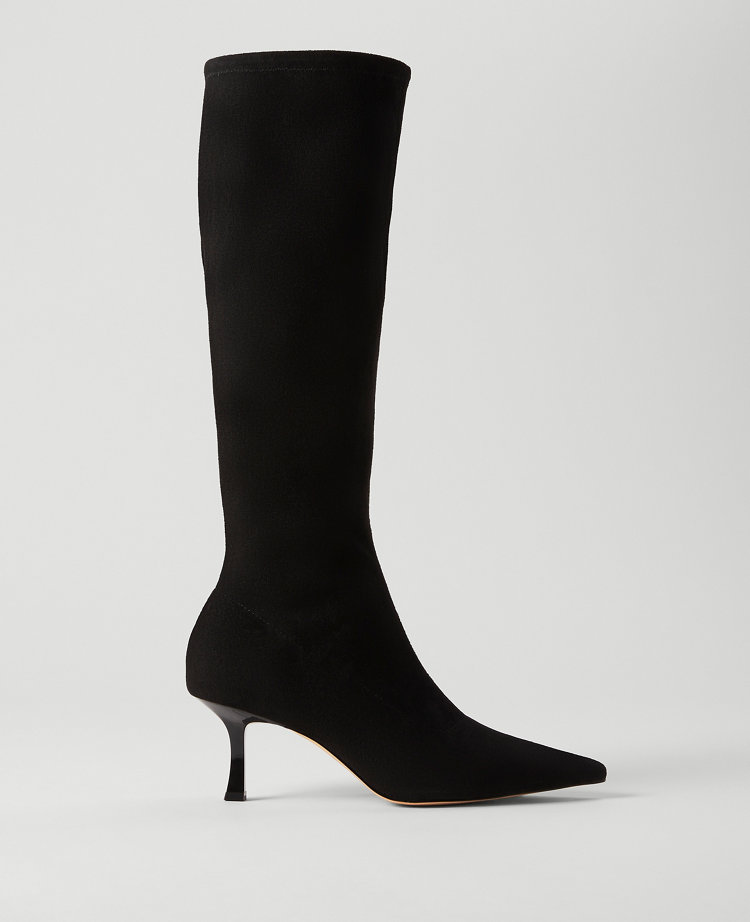 Microstretch Suede Pointy Toe Boot