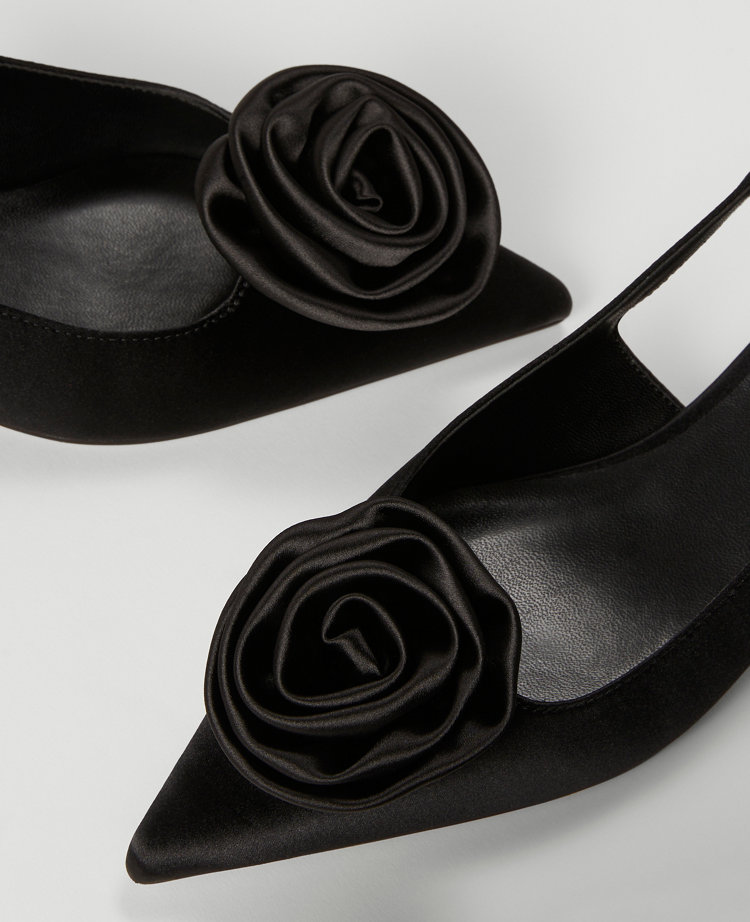 Rosette Satin Slingback Pump carousel Product Image 1