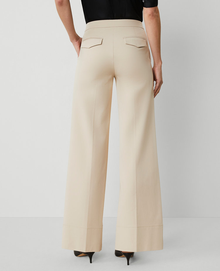 Ann Taylor The Petite Modern Wide-leg Pant In Toasted Oat