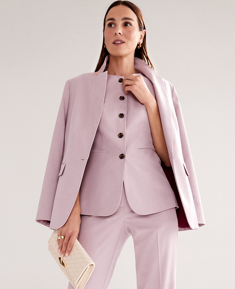 The Long Notched One Button Blazer