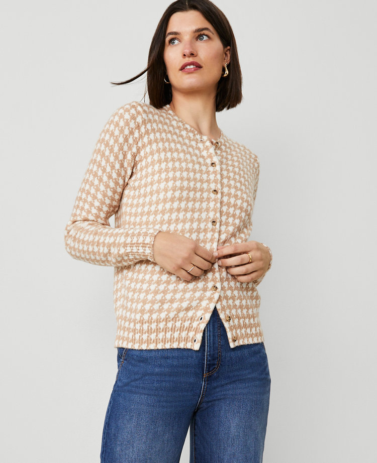 Houndstooth Cozy Ann Cardigan