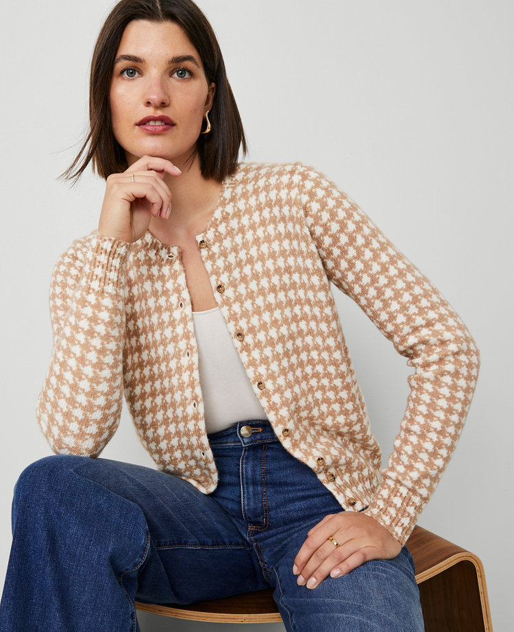 Houndstooth Cozy Ann Cardigan