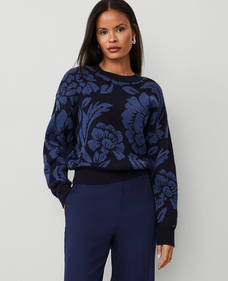 Floral Jacquard Sweater