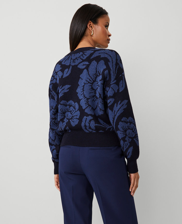 Floral Jacquard Sweater