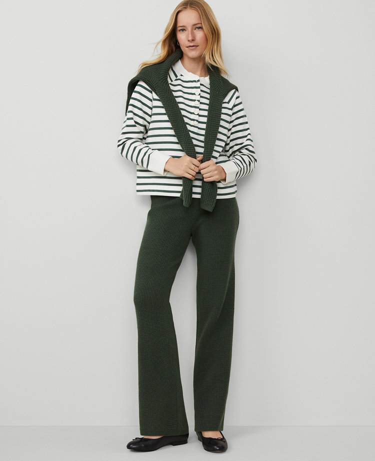 Petite Weekend Collection Waffle Sweater Pant