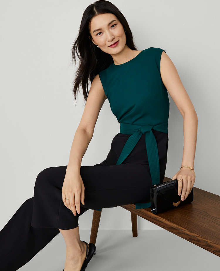 Ann taylor green jumpsuit online