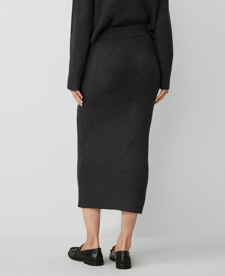 Petite Ribbed Sweater Skirt