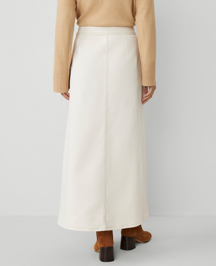 Weekend Collection Denim Wrap Maxi Skirt