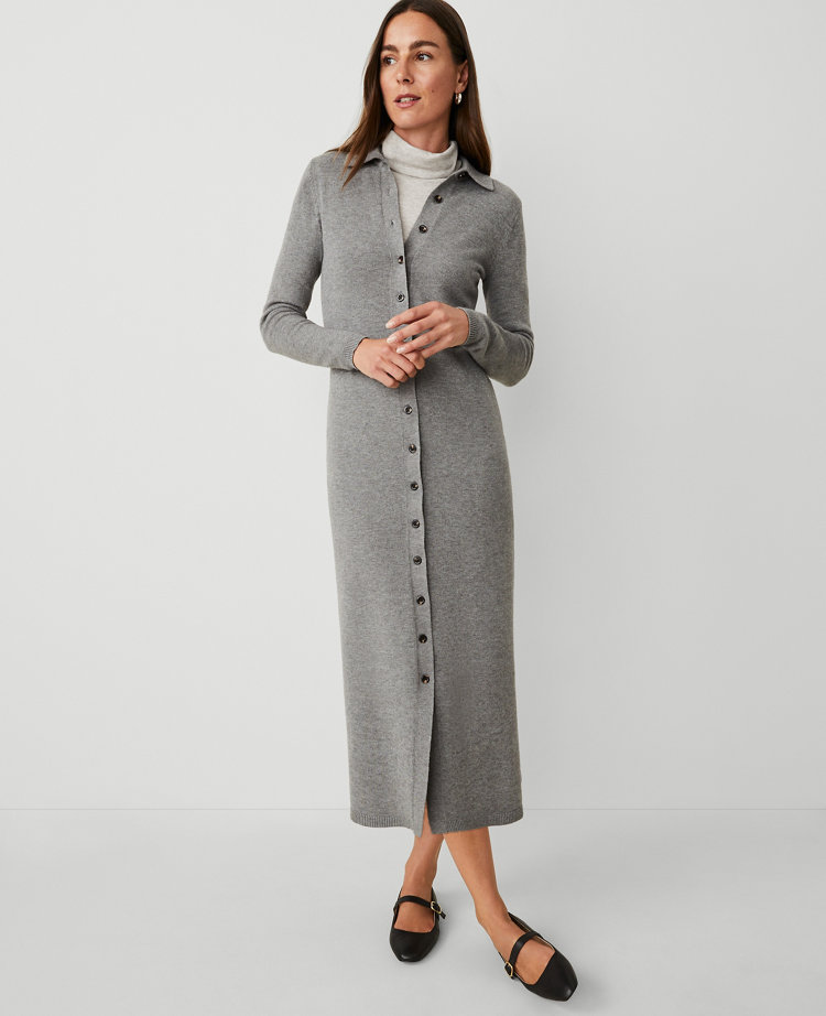 Petite Weekend Collection Collared Sweater Dress