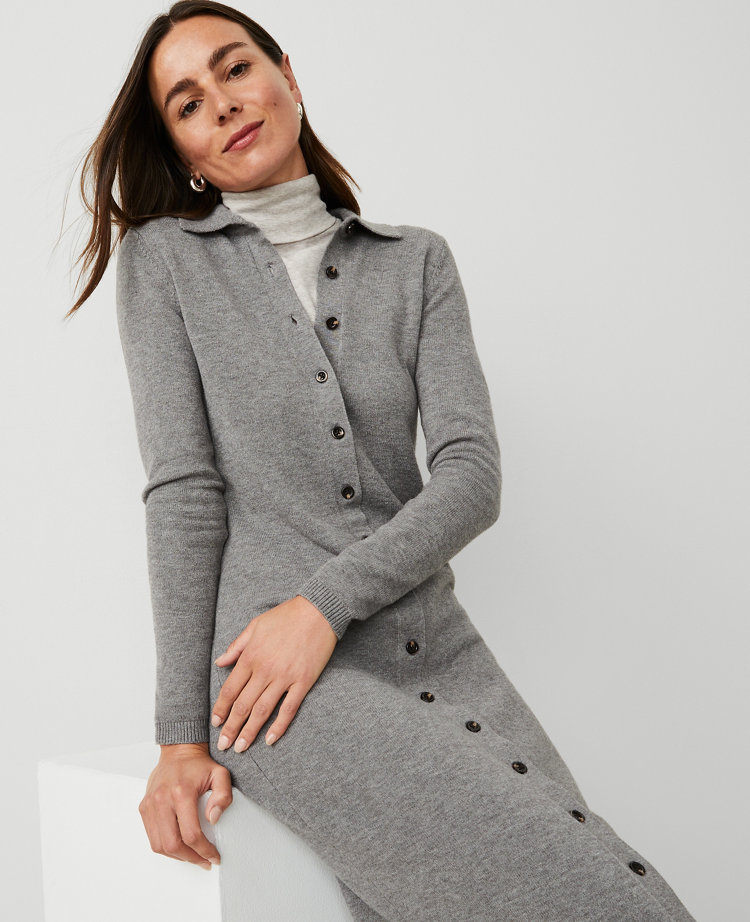 Petite Weekend Collection Collared Sweater Dress
