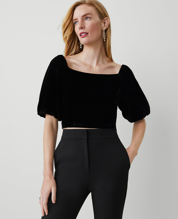 Scoop Neck Puff Sleeve Top