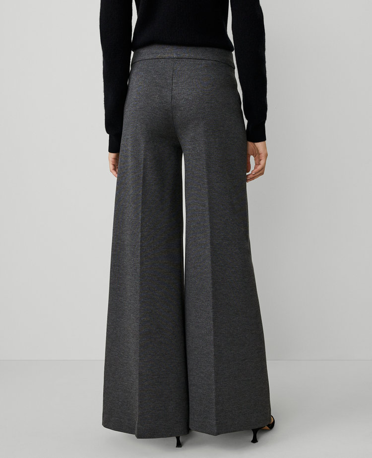 The Dramatic Wide-Leg Pant in Heather Ponte