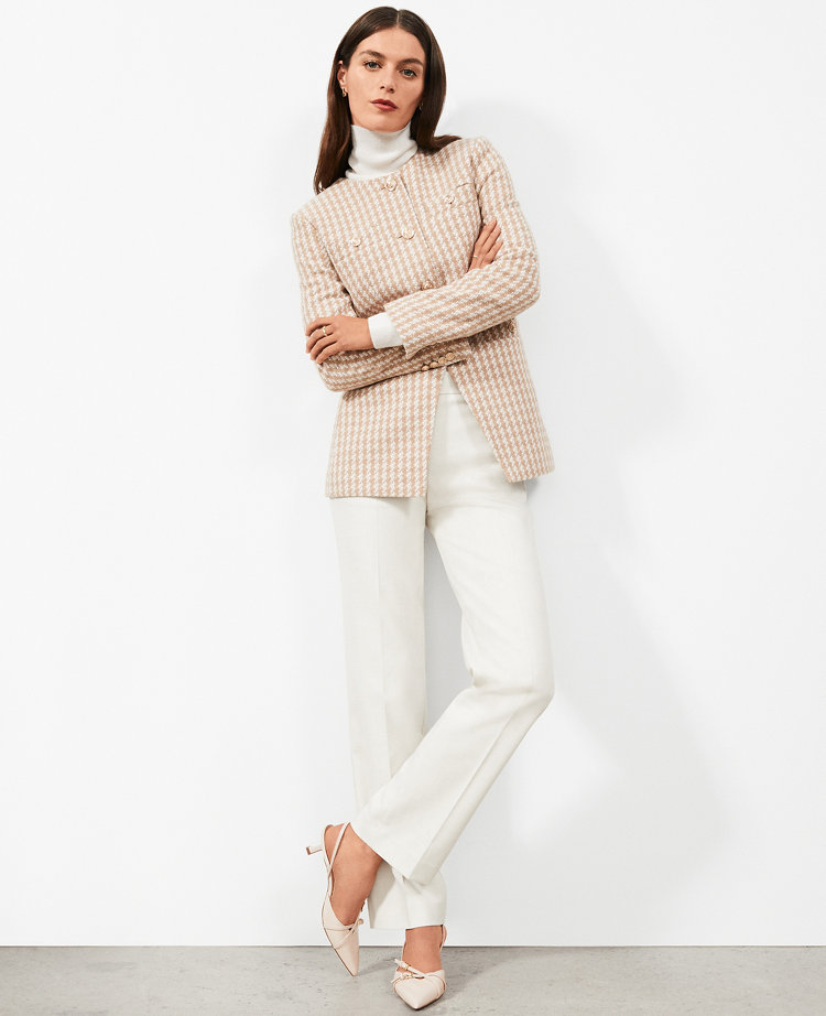 The Petite Sophia Straight Pant in Flannel