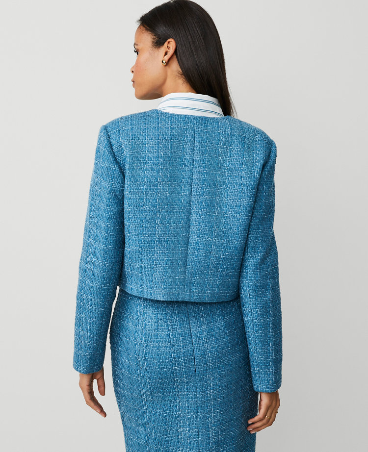 Petite Tweed Crew Neck Jacket