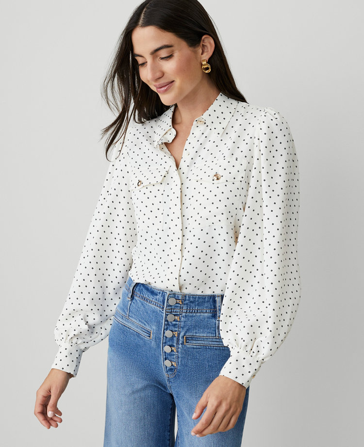 Petite Floral Utility Shirt