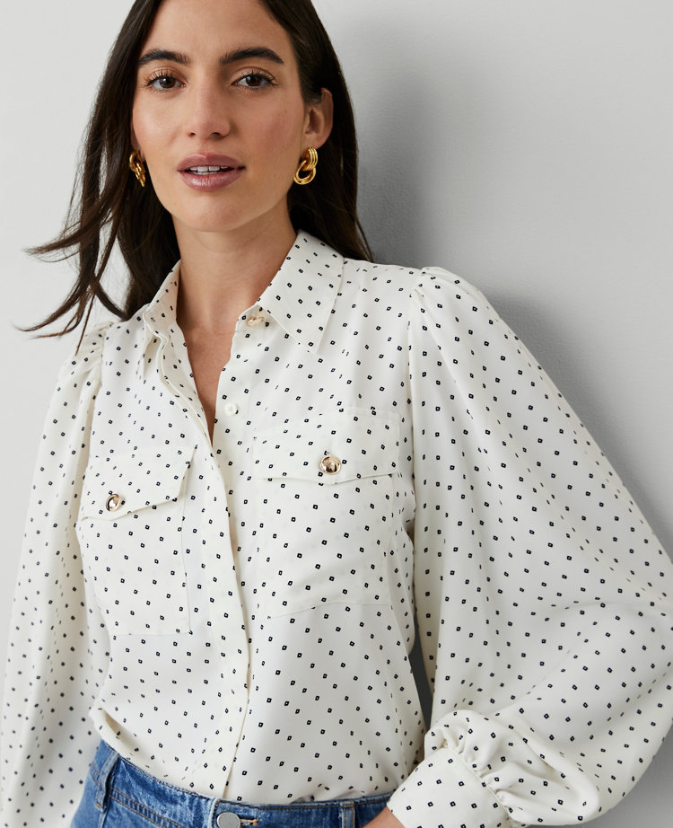 Petite Floral Utility Shirt