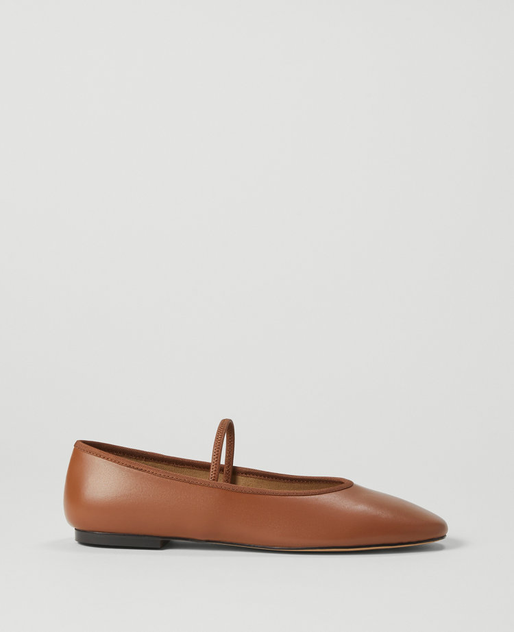Mary Jane Leather Ballet Flats